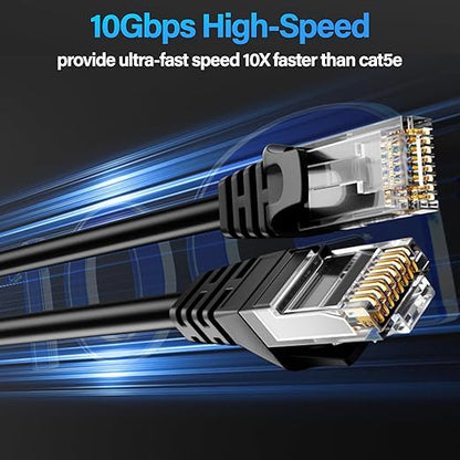 Cat6 Ethernet Cable 10Gbps 5 ft, UTP Ethernet Cable Cat 6, Flexible Bare Copper - Image 2