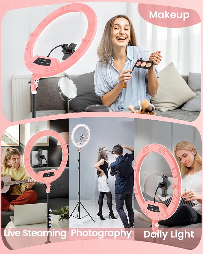 22" Large Ring Light with Stand, Foldable LED Big Ring Light Tripod - Image 6