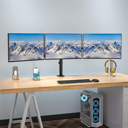 WALI Triple Monitor Mount, 3 Monitor Desk Mount - Image 8