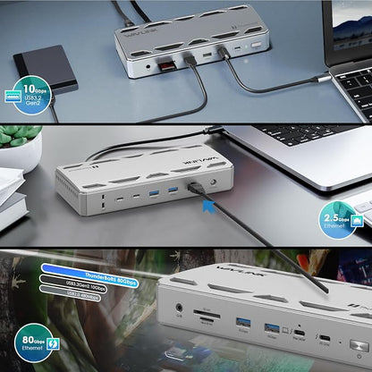 WAVLINK Thunderbolt 5 Docking Station, 12-in-1 Thunderbolt 5 Dock - Image 7