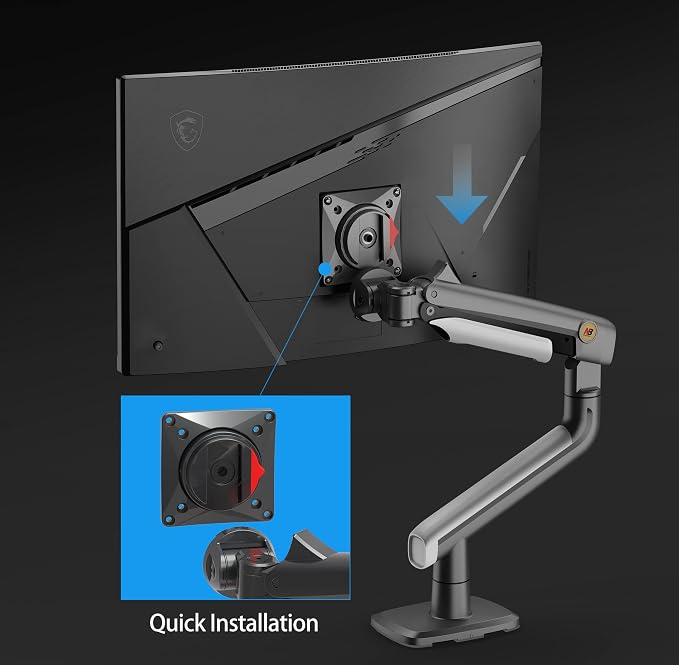 Gaming Monitor-Arm for Flat/Ultrawide/Curved Monitors 27'' to 50 inch, Heavy - Image 3