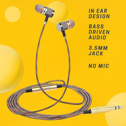 Betron YSM1000 Earphones in Ear Headphones Wired 3.5mm Jack Tangle-Free Cable - Image 3