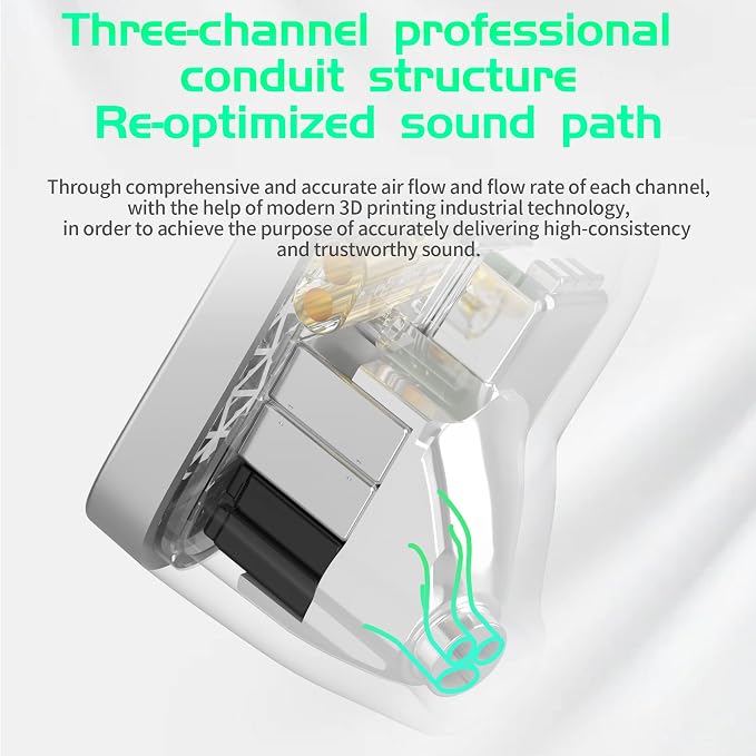 KZ AS16 PRO in Ear Monitor, 8 BA Units on Each Side Wired Earphone - Image 5