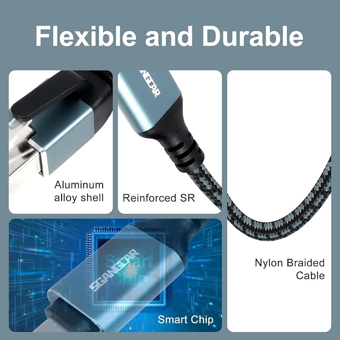 USB C to Ethernet Cable, 15 Feet Type C to Gigabit Ethernet Cable, USB C to - Image 5