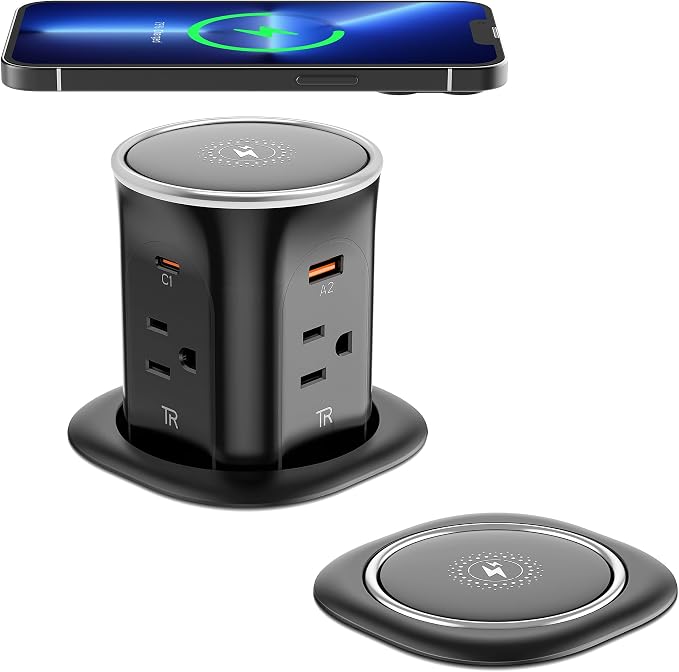 Jgstkcity Pop Up Outlet for Countertop 3.15-inch Desk Wire Hole Insert by Jgstkcity