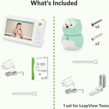 LeapFrog LeapView Twoo Video Baby Monitor, 5-Inch Screen, 360° Coverage Owl - Image 14