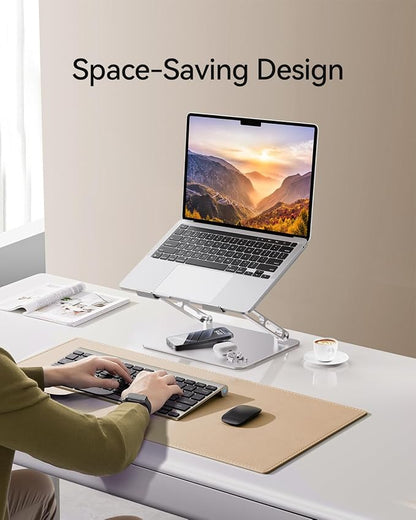 Foldable Aluminum Laptop Stand for 10-17.3" Laptops, Height Adjustable Portable - Image 5