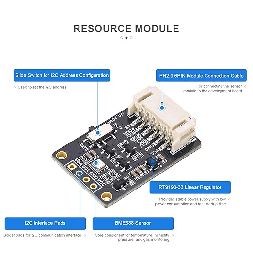 BME688 Environmental Sensor, AI-Enhanced | Monitors Temperature, Pressure & Gas - Image 6
