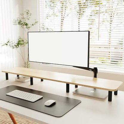 Large Extra Long Monitor Stand Riser 43.7in, Dual Monitor Riser, Wide TV Stand - Image 4