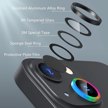 AGVEE 3+3 6 Pack for iPhone 15 6.1" / 15 Plus 6.7" Camera Lens Cover Protector - Image 7
