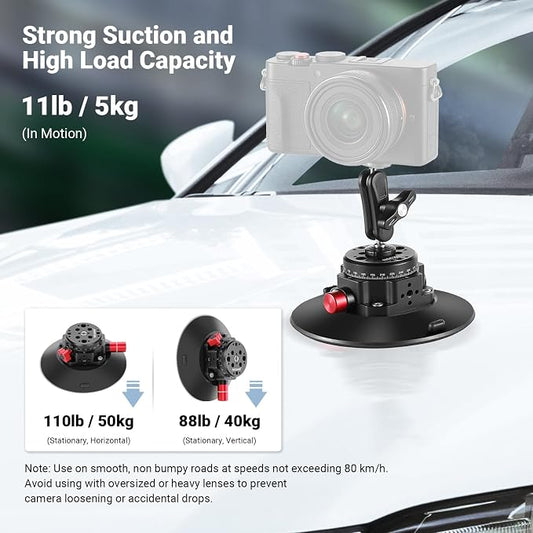 NEEWER 6"/15.2cm Camera Suction Cup Mount - Image 2