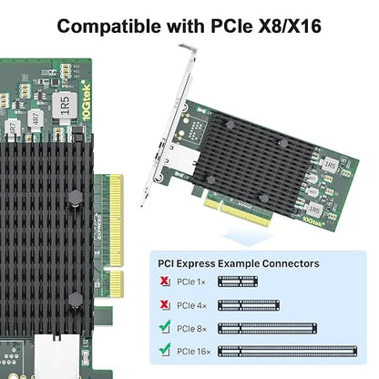 10Gtek 10Gb PCI-E NIC Network Card, Single Copper RJ45 Port, - Image 3