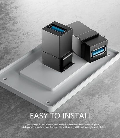PANPEO USB 3.0 Keystone Jack Insert – Female to Female Coupler - Image 5