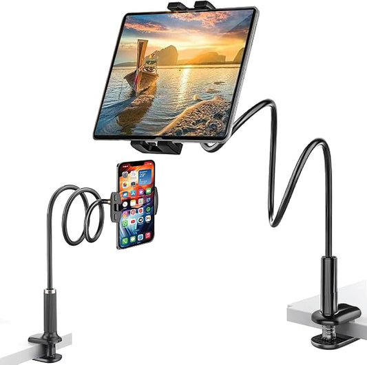 Adjustable 39in Phone & Tablet Holder – 360° Rotating Flexible Arm Mount by Unknown