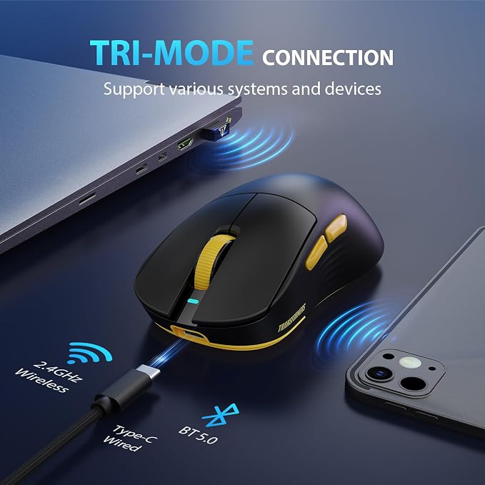 Transformers GM04 63g Lightweight Wireless Gaming Mouse, 12000 DPI, PAW3311 - Image 5