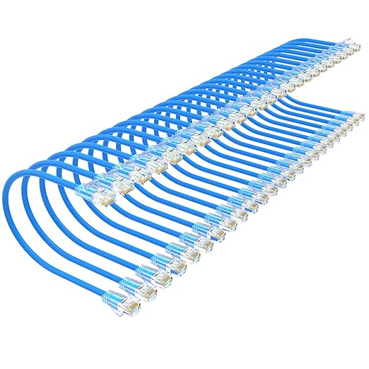 Cat 6 Patch Cables 0.5 feet, Slim Cat6a Ethernet Patch Cable 10Gbps 550Mhz by Unknown