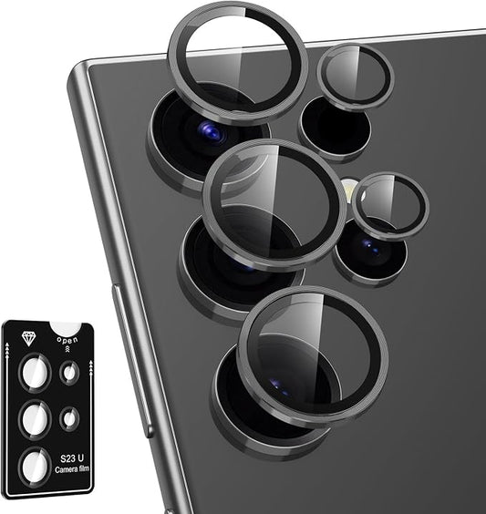 for Samsung Galaxy S23 Ultra Camera Lens Protector, Individual Metal Ring by Btscase