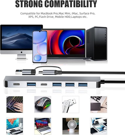 PANPEO Aluminum 7 in 1 USB C & USB Hub - Image 7