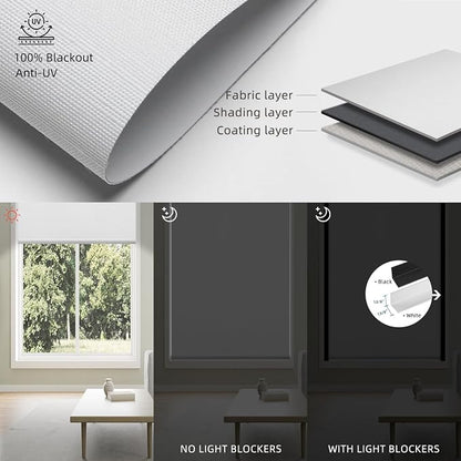 SmartWings Motorized 100% Blackout Shades Blinds, Custom Size, Cordless Window - Image 5