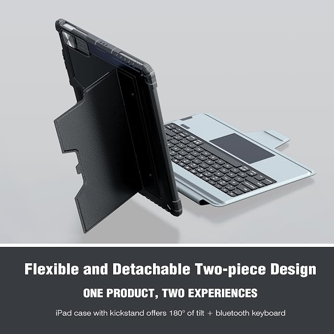 Nillkin iPad Air 13 inch Case Keyboard, Slide Camera Cover, iPad Pro 12.9 - Image 6