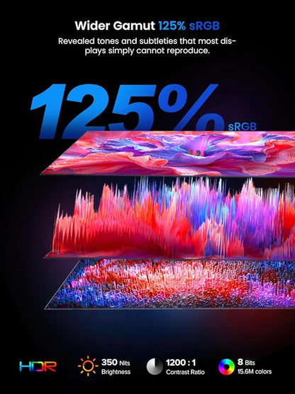 UPERFECT Portable Monitor 15.6", 125% sRGB 1080P FHD Portable Screen Plug & Play - Image 3