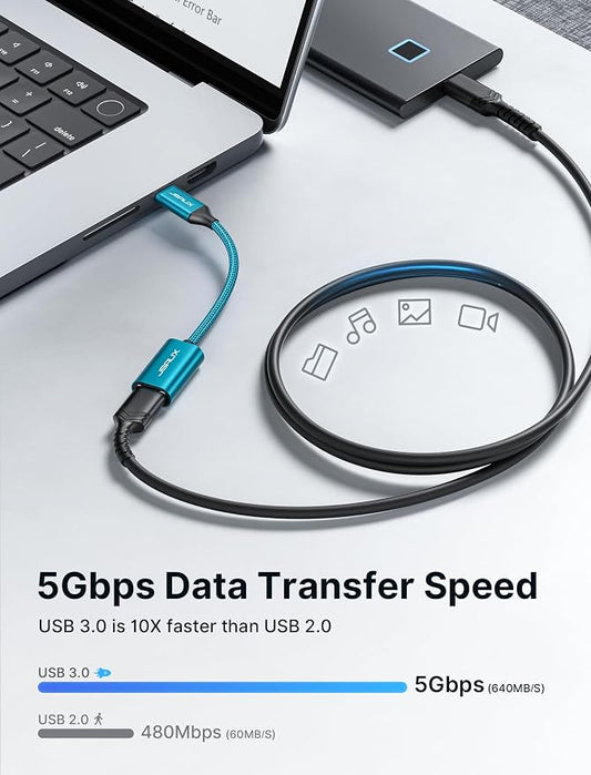 JSAUX USB C to USB 3.0 Adapter, Type C Male to USB Female OTG Cable Compatible - Image 2