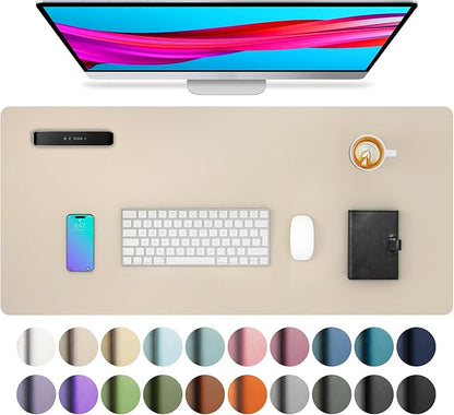 Aothia Leather Desk Pad Protector, Office Mat, Large Mouse Pad, Non-Slip PU by Aothia