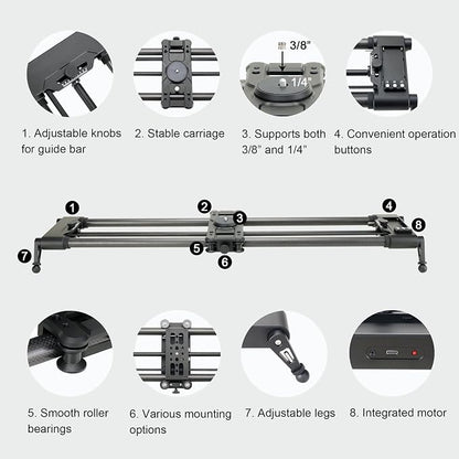 Konova New G1 Wireless Motorized Integrated Carbon Slider - Image 3