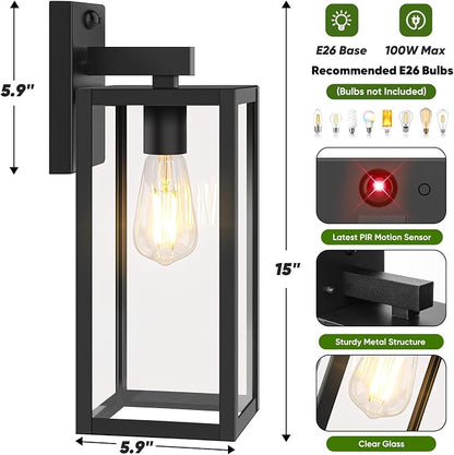 BesLowe Upgraded Motion Sensor Outdoor Wall Lights, 15” Dusk to Dawn Porch - Image 6