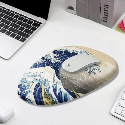 Ergonomic Mouse Pad Wrist Rest, Japanese Sea Wave Mouse Pad - Image 5