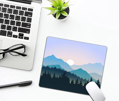 Mountain Landscape Mouse Pad, During Sunrise Mouse Pad - Image 5