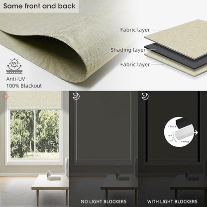 SmartWings Motorized Blinds Dual-Sided Cordless Smart Blackout Shades, Custom - Image 5