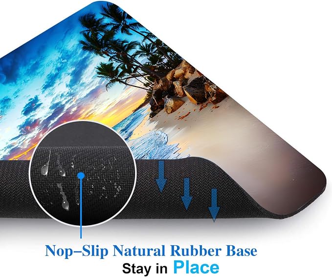Sunset Beach Wave Mouse Pads for Desk, Portable Wireless Computer Mouse pad - Image 4