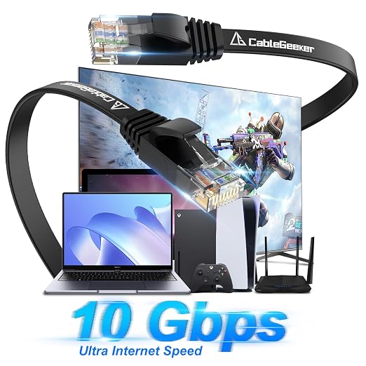 Cat 6 Ethernet Cable 75 ft, Indoor&Outdoor, High Speed 10Gbps Flat Internet - Image 2