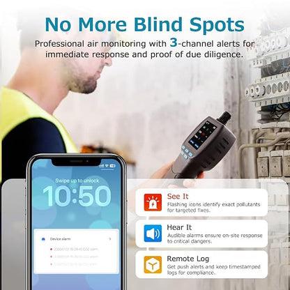 Air Quality Monitor CF-60PP WiFi PM2.5 PM10 TVOC Pollen AQI Tester - Image 3
