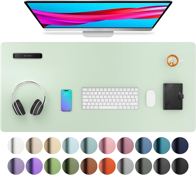 Aothia Large PU Leather Desk Pad Protector – Non-Slip Mouse Pad & Writing Mat by Aothia