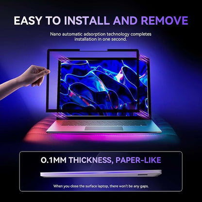 Privacy Screen for Surface Laptop 6/5/4/3-15 Inch, Removable Computer Screen - Image 3