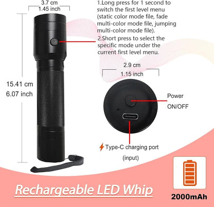CHINLY LED Whip Lights, Fiber Optic Whip - Image 3