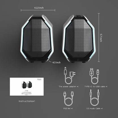 D-ONE 30W PC Gaming Computer Speakers - Image 7