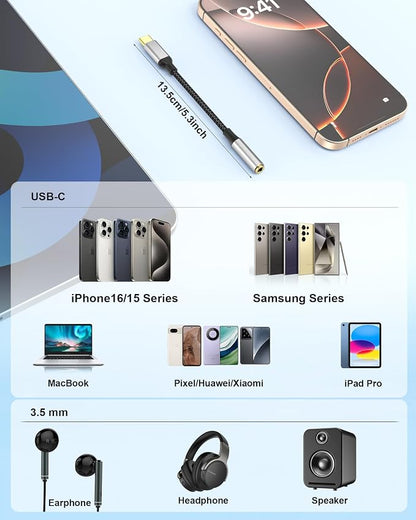 USB C to 3.5mm Headphone Jack Adapter - Image 8