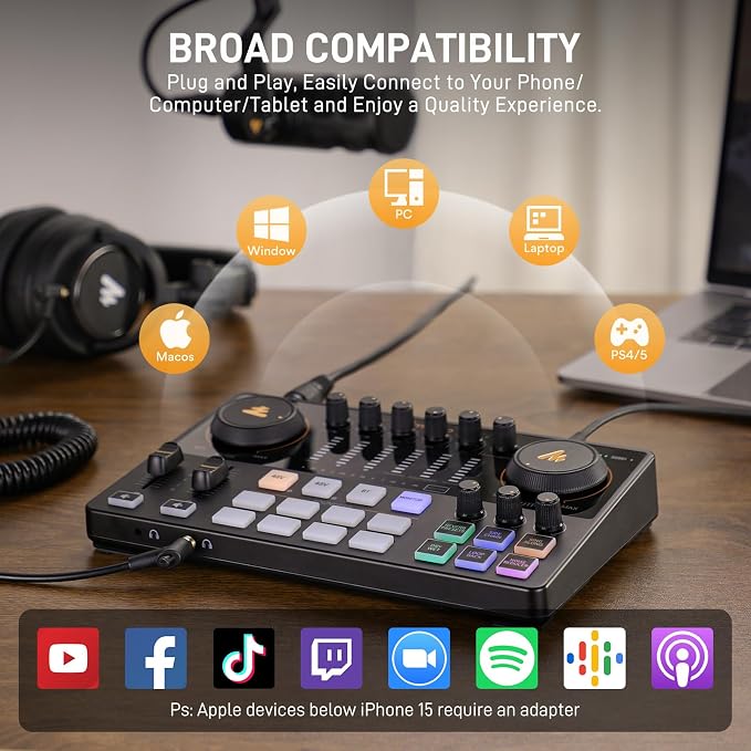 MAONO Podcast Equipment Bundle: Audio Interface mixer - Image 7