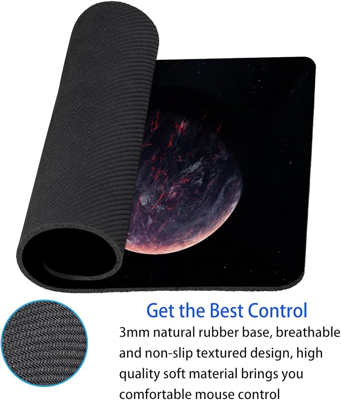Sci-fi Galaxy Planet Mouse Pad Personalized Design Laptop Computer Non-Slip - Image 4