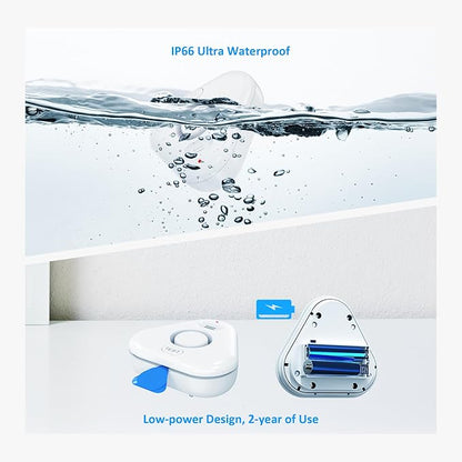 5 Pack Water Leak Detectors for Home, Stechro 4 Levels Adjustable Audio 0-120dB - Image 7