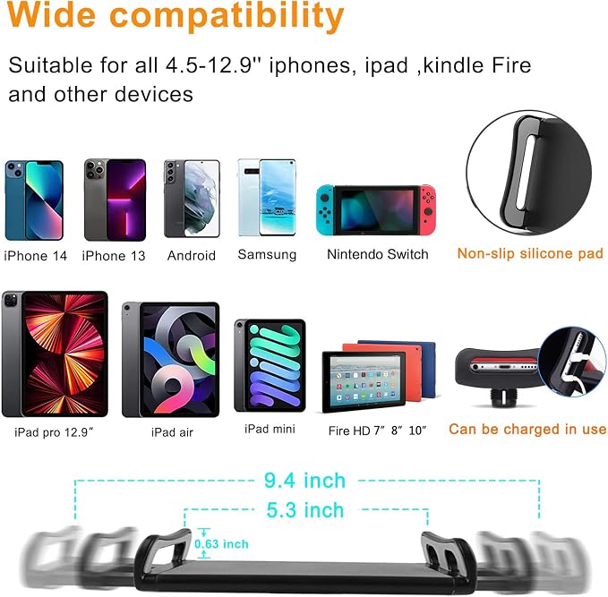 Tablet Stand Phone Holder for Bed, iPad Holder for Desk, Compatible - Image 5
