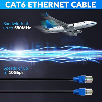 Cat6 Outdoor Ethernet Cable 500 FT, Heavy Duty Double Jackets Internet Cord - Image 5