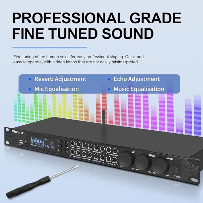 KT900DSP Feedback Suppressor Preamp Preamplifier Karaoke Effector Digital - Image 6