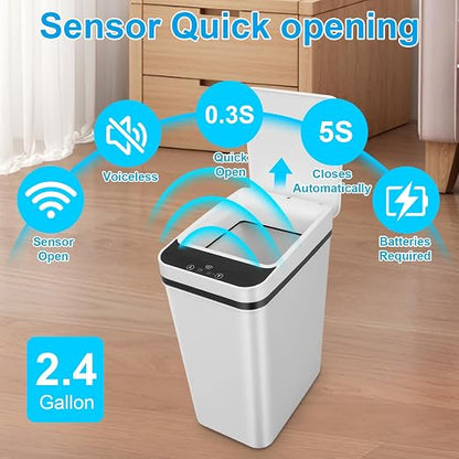 Bathroom Trash can, Smart Touchless Trash Can, Automatic Motion Sensor Trash Bin - Image 5