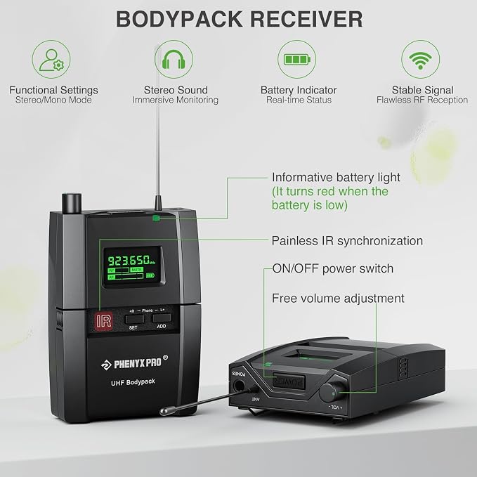 Phenyx Pro Wireless in-Ear Monitor System, Stereo IEM System - Image 3