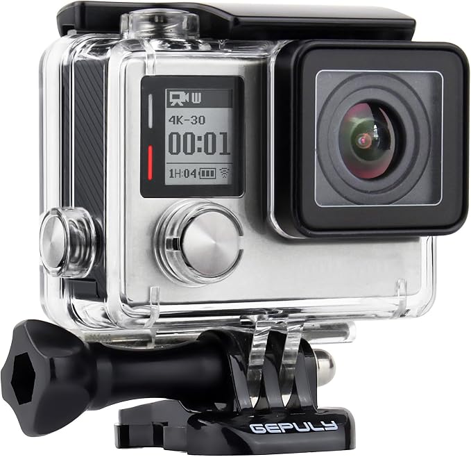 Waterproof Housing Case for GoPro Hero 4 Black, Hero 4 Silver, Hero 3+ by GEPULY