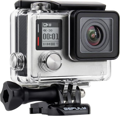 Waterproof Housing Case for GoPro Hero 4 Black, Hero 4 Silver, Hero 3+ by GEPULY